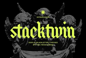 Stackwin Font: Bold Display Typeface for Creative Designers