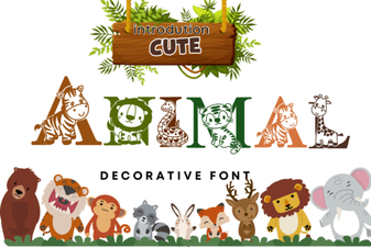 Adorable Animal Font for Playful Designs