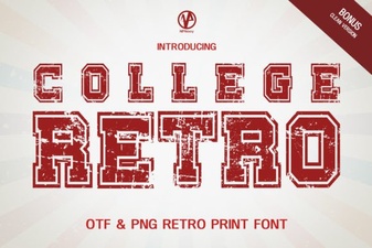 College Retro Font: Vintage Style for Bold Creative Projects