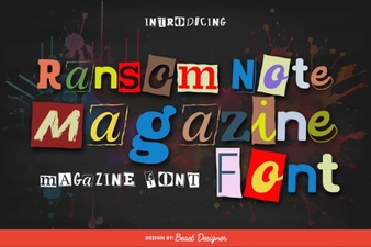 Creative Ransom Note Magazine Font for Bold Design Ideas