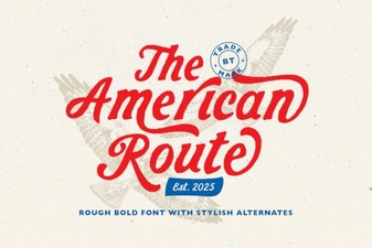 American Route Font – Vintage Highway Typography