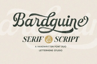 Bardguine Serif & Script Duo: Elegant Typography Pairing